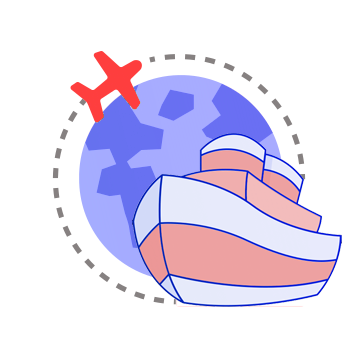 global-shipping bateau et avion bagaji